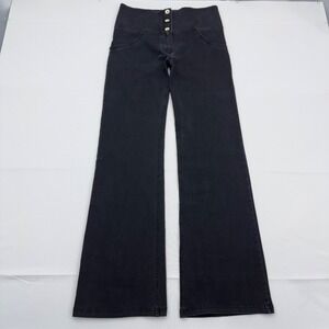 Freddy Wr Up Boot Leg Jeans Womens XL Black Bootcut Flare Stretch Pants Italy